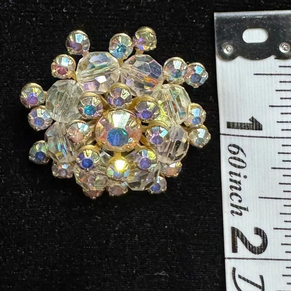 Vintage aurora borealis brooch - Picture 3 of 5